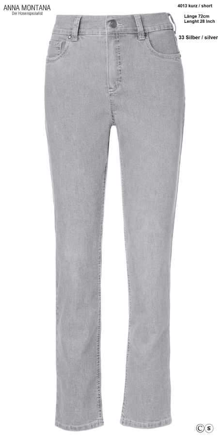 Dora 4013 Kurzgröße Hosen/Jeans / Organic Cotton / mit seitlichen Gummizug am Bund bis Größe 50 / ANNA MONTANA Dora 4013 Kurzgröße Hosen/Jeans / Organic Cotton / mit seitlichen Gummizug am Bund bis Größe 50 / ANNA MONTANA